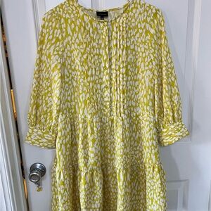 Who What Wear Yellow Patterned Women's Dress